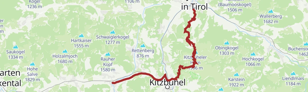 Route map: Umgebung: 3. Etappe KAT Walk Family